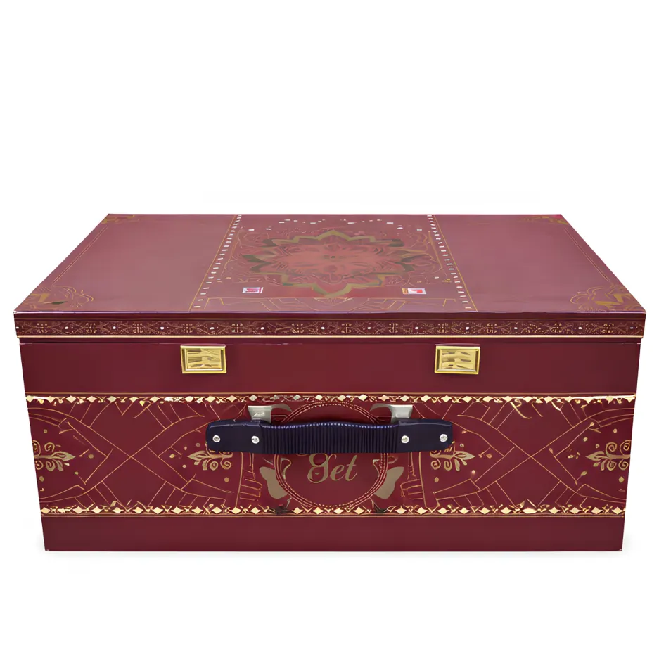 63-Piece Premium Brass Dinner Set with Wooden Gift Box