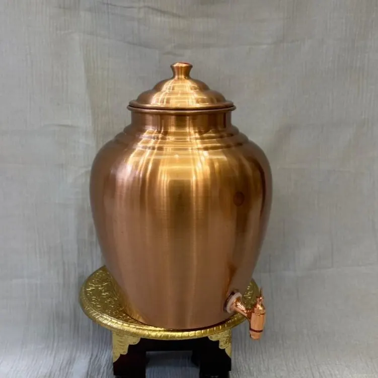 Copper Kalash Matka (Matt Finish) 10 Litre with Tap