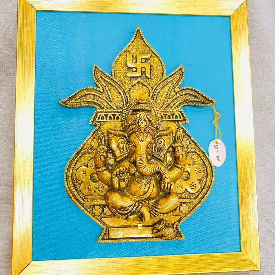 Kalash Ganesha Wall Hanging (13.1 x 11.4 Inch)