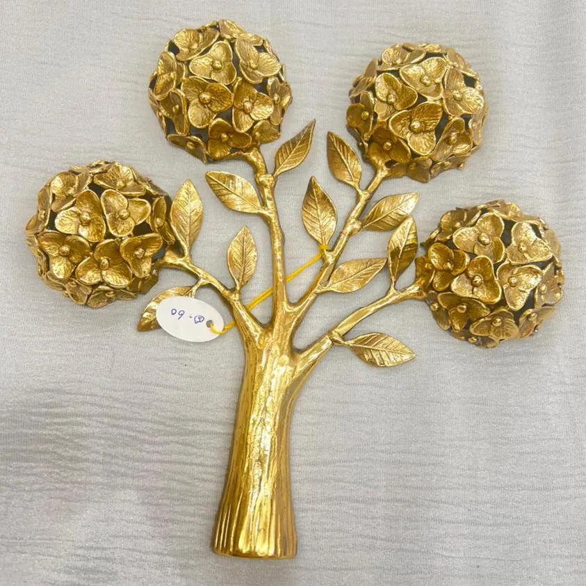 Brass Floral Tree Wall Art (11.3 Inch)
