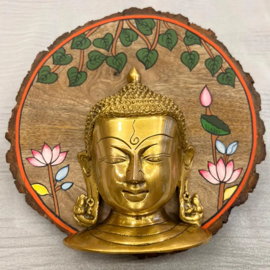 Handcrafted Buddha Wall Art (9 Inch)