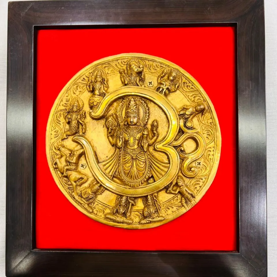 Vishnu Dashavatar Wall Hanging (12.6 Inch) | Om Symbol