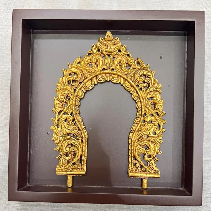 Traditional Brass Prabhavali Frame (7.8 Inch)