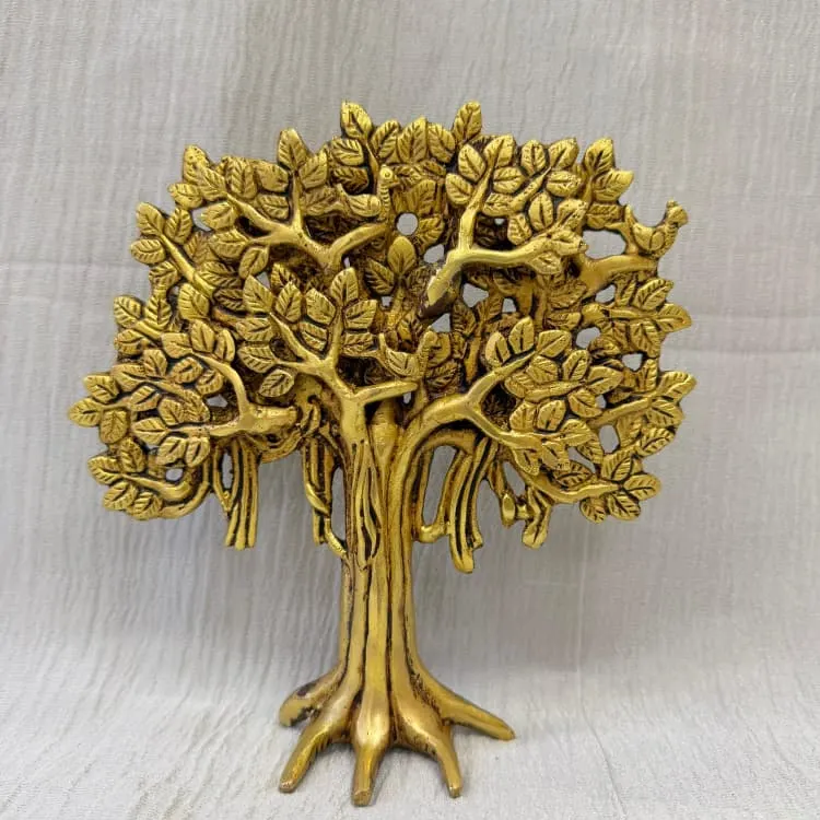 Kalpavruksha Brass Tree Idol (7.9 Inch)