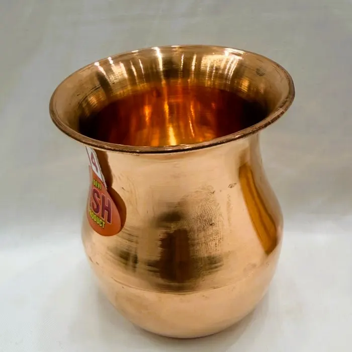 Pure Copper Glass (Tamba Glass) for Drinking Water | Handcrafted Ayurvedic Copper Tumbler