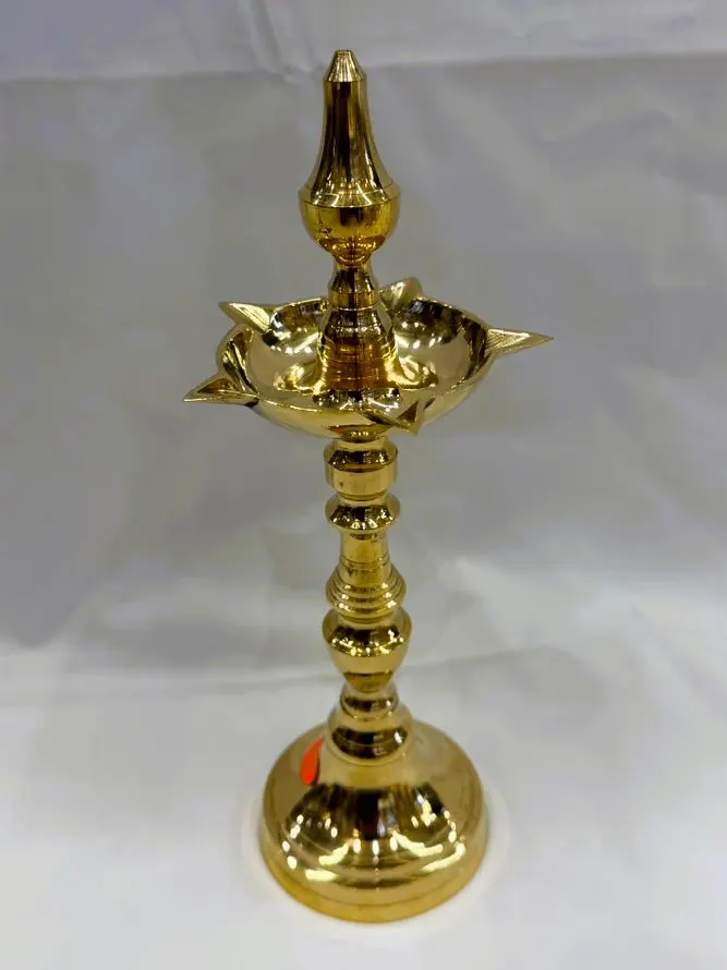 Pure Brass Nilavilakku (Traditional Kerala Deepam) – Handmade Brass Oil Lamp product image